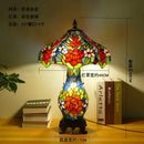 Tiffany Dragonfly Table Lamp Flower Art Deco by Axyaa