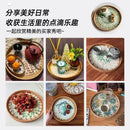 Axyaa Handmade Rattan Shell Tray for Home Decor and Serving