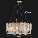 Axyaa Crystal Chandelier Pendant Light for Living Room and Bedroom