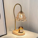 Axyaa Lily-of-the-valley Wax Melt Lamp, Retro Style, Ceramic & Metal, Home Fragrance Light