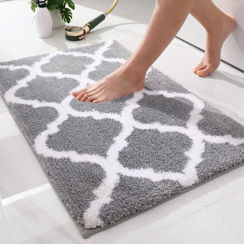 Luxury Axyaa Bath Mat Soft Microfiber Rug Anti-slip Shower Carpet Rugs