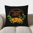 Axyaa Autumn Leaves Pattern Throw Pillow | Sofa Bedroom Car Pillow Cover
