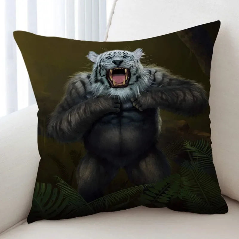 Axyaa Skull Lighthouse Monster Cushion Covers 45x45CM - Cool Art Animals Scary Design