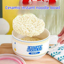 Axyaa Ceramic Ramen Bowl with Lid, Large Capacity Soup Bowl for Kitchen and Camping