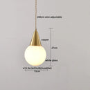 Axyaa Copper Glass LED Pendant Lamp for Modern Nordic Decor