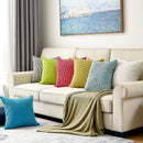 Axyaa Velvet Corduroy Pillow Cover 45x45cm: Super-Soft Striped Sofa Cushion for Romantic Home Decor