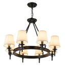 Axyaa Vintage Iron Pendant Lamp with Cloth Lampshade
