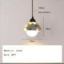 Axyaa Cement Stone Chandelier Nordic Wire Pendant Lamp - Adjustable and Stylish Lighting