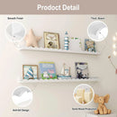 Axyaa Boho Wooden Floating Shelf for Kids' Room, Nursery Wall Decor, Scalloped Edge Storage Shelf