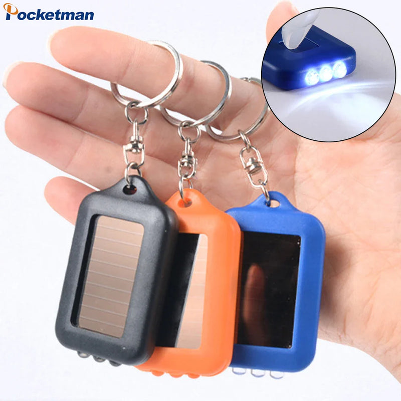 Axya Mini LED Keychain Flashlight - Small Solar Emergency Torch