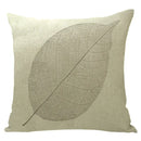 Axyaa Maple Leaf Print Linen Pillowcase for Home Decor and Sofa Comfort