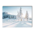 Snow House Nordic Canvas Wall Art by Axyaa for Living Room Decor