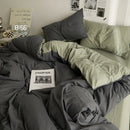 Axyaa Solid Grey Matcha Color Bedding Set in Various Sizes