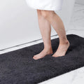 Axyaa Shaggy Soft Bath Rug Mat - Absorbent, Non Slip, Machine Washable