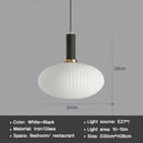 Axyaa Vintage Lantern Chandelier Striped Glass Pendant Lamp for Dining Room