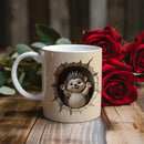 Axyaa Dino Hedgehog Ceramic Mug: Cute 3D Kids' Birthday Gift Cup