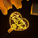 Axyaa LED Cake Topper Night Light, Happy Birthday & Valentine's Day Cake Decoration