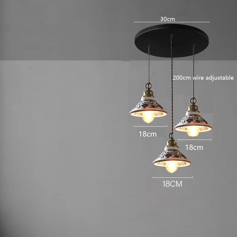Axyaa Ceramic LED Pendant Lamp for Modern Home Decor Lighting