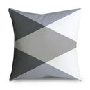 Axyaa Gray Lumbar Pillows - 45X45CM Damask Geometry Floral Stripes Plaids Print