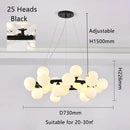 Axyaa Glass Ball Scandinavia Ring Chandelier Pendant Lamp - Living Dining Room Highlight