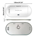 Axyaa Oval LED Bathroom Vanity Mirror with Bluetooth, Digital Display, Anti-Fog