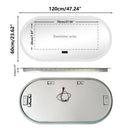 Axyaa Oval LED Bathroom Vanity Mirror with Bluetooth, Digital Display, Anti-Fog