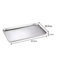 Axyaa Stainless Steel Buffet Presentation Tray - Food Serving Plate, Storage Organizer