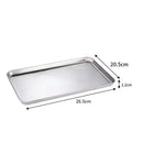 Axyaa Stainless Steel Buffet Presentation Tray - Food Serving Plate, Storage Organizer