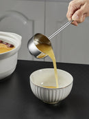 Axyaa Stainless Steel Long Handle Sauce Ladle Spoon Anti-Scalding Oil Splashing