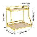 Axyaa 3 Tier Vanity Tray Gold Shelf - Cosmetics & Spice Organizer
