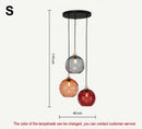 Axyaa Glass Chandelier LED Pendant Light - Colorful Nordic Hanging Lamp