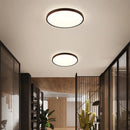 Axyaa Modern Wood LED Ceiling Lamp for Living Room, Nordic Round Indoor Lighting
