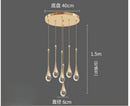 Axyaa Crystal Pendant Chandelier: Nordic Luxury Dimmable LED Fixture for Home Decoration