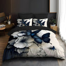 Axyaa Animal Butterflies Brushed Polyester Duvet Cover Set