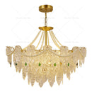 Axyaa French Cream Wind Crystal Chandelier: Vintage Elegance for Your Home