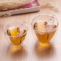 Axyaa Heart Glass Mug - Double Wall, Heat-Resistant Tea & Coffee Cup