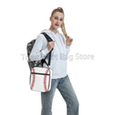 Axyaa Insulated Baseball Lunch Bag with Red Stitching, Portable Thermal Cooler