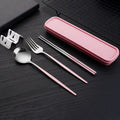 Axyaa Stainless Steel Portable Cutlery Set for Home, Picnics & Students – 3pcs