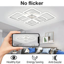 Axyaa Modern LED Ceiling Lamp with App & Remote Control for Home Lighting