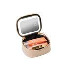 Axyaa LED Cosmetic Case with Lights and Mirror, USB Rechargeable & Detachable Mirror
