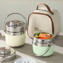 Axyaa Stainless Steel Bento Lunch Box Set with Chopsticks and Spoon