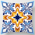 Colorful Geometric Flower Pillow Case by Axyaa: Simple Polyester Sofa Decorative Cover