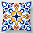 Colorful Geometric Flower Pillow Case by Axyaa: Simple Polyester Sofa Decorative Cover