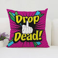 Axyaa Pop Art Cushion Cover: Fun Cartoon Pillow for Living Room Sofa or Bed