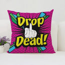 Axyaa Pop Art Cushion Cover: Fun Cartoon Pillow for Living Room Sofa or Bed
