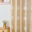 Axyaa European Jacquard Curtains: Elegant Cream Hollow Out Tulle Drapes for Home Decor