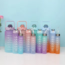 Axyaa Gradient Color Three-Piece Set Straw Sports Water Cup