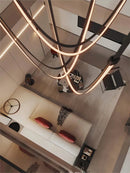 Axyaa Leather Belt LED Chandelier for Living Room