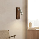 Axyaa Switch Wall Lamp: Gold Silver Brass Wooden Lighting Fixture for Bedroom Reading Hotel Office