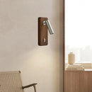Axyaa Switch Wall Lamp: Gold Silver Brass Wooden Lighting for Bedroom Reading Office